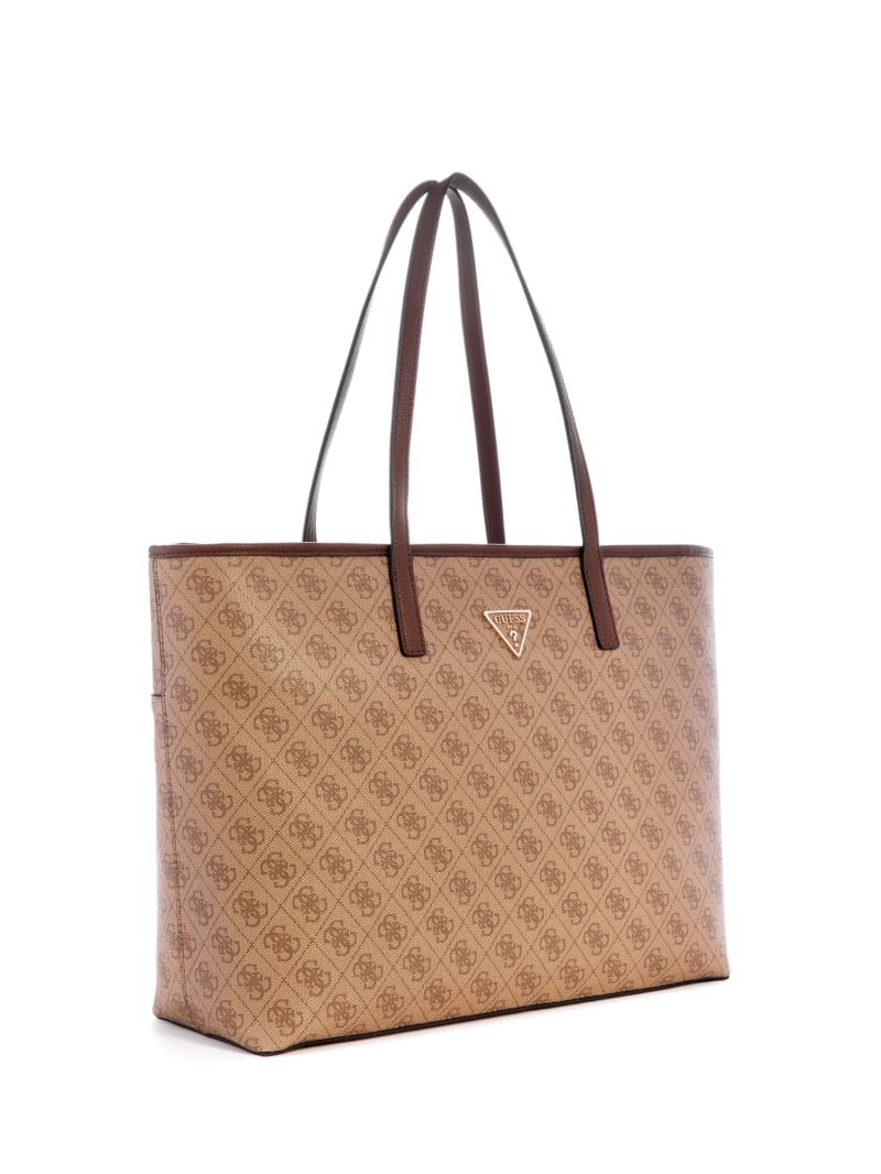 Guess Power Play Quattro G Large Tech Tote - Latte Logo Guess Power Play Quattro G Large Tech Tote - Latte Logo