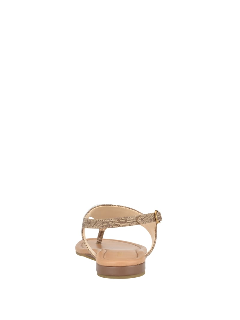 Guess Unali Thong Sandals - Medium Brown Guess Unali Thong Sandals - Medium Brown