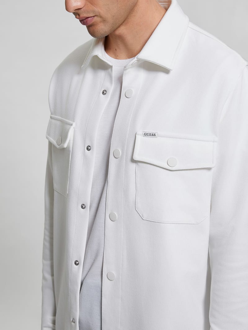 Guess James Textured Shirt - Salt White Guess James Textured Shirt - Salt White