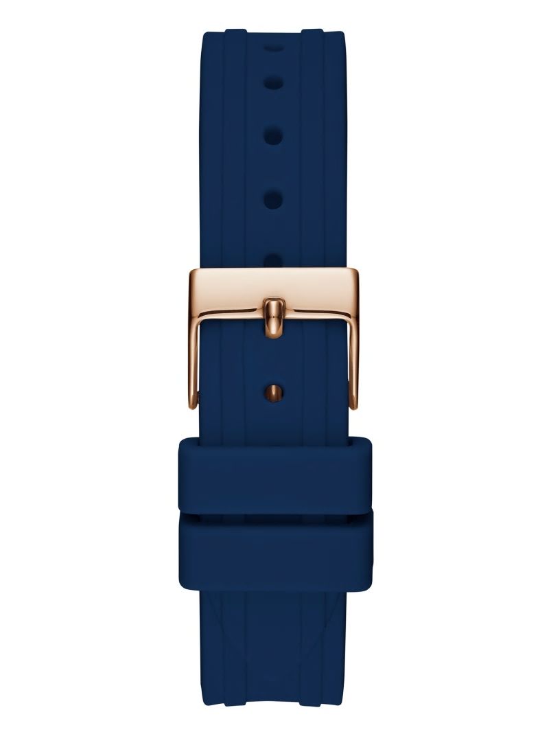 Guess Blue Silicone Analog Watch - Rose Gold Guess Blue Silicone Analog Watch - Rose Gold