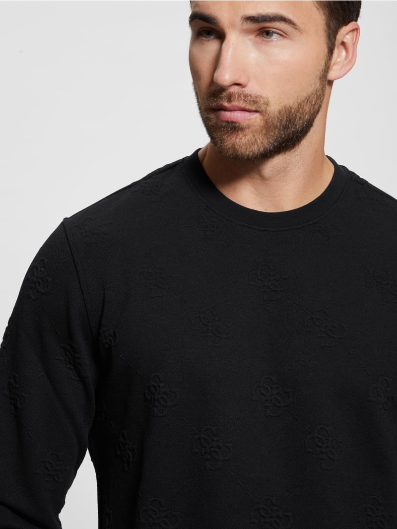 Guess Quattro Logo Sweater - Black Guess Quattro Logo Sweater - Black
