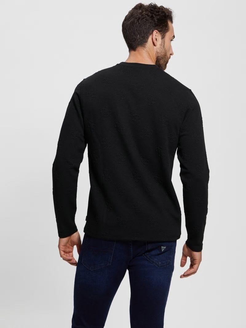 Guess Quattro Logo Sweater - Black Guess Quattro Logo Sweater - Black