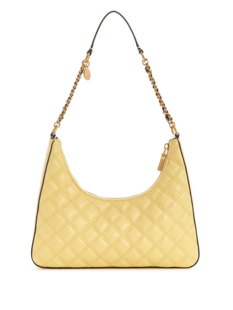 Guess Giully Top-Zip Shoulder Bag - Yellow