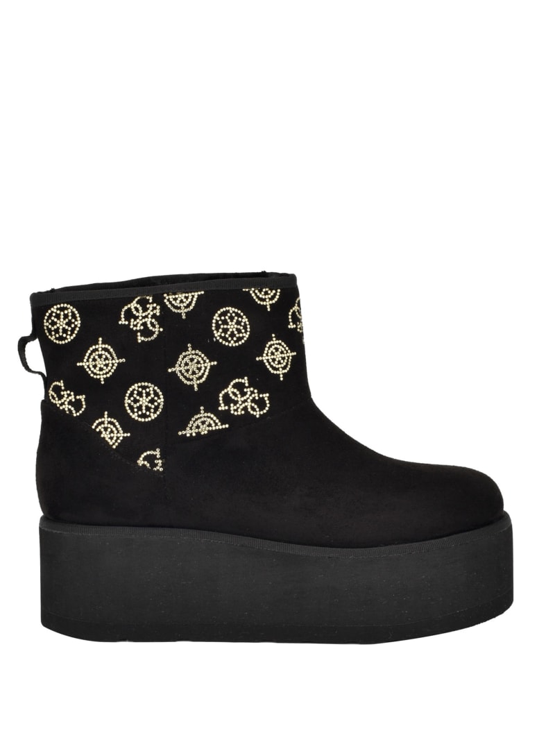 Guess Jilla Platform Faux-Suede Booties - Black 001 Guess Jilla Platform Faux-Suede Booties - Black 001