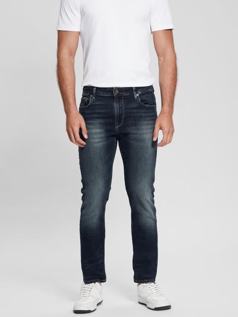 Guess Eco Dark Slim Tapered Denim Jeans - Palisades 2 Guess Eco Dark Slim Tapered Denim Jeans - Palisades 2
