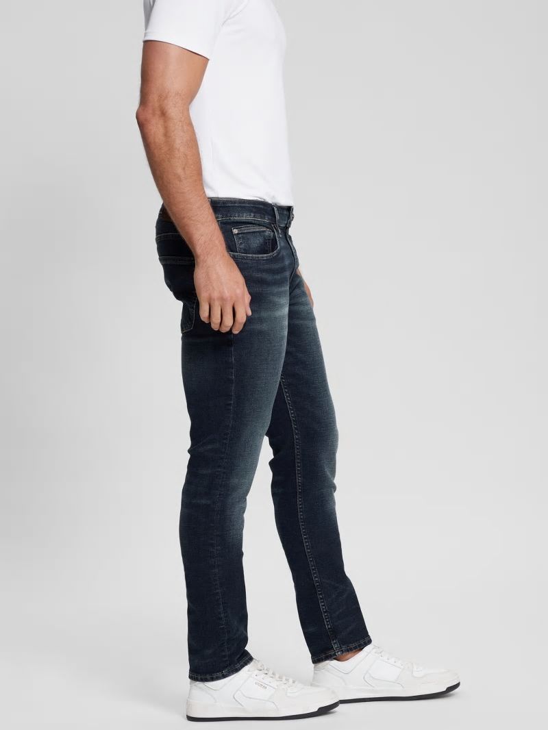 Guess Eco Dark Slim Tapered Denim Jeans - Palisades 2 Guess Eco Dark Slim Tapered Denim Jeans - Palisades 2