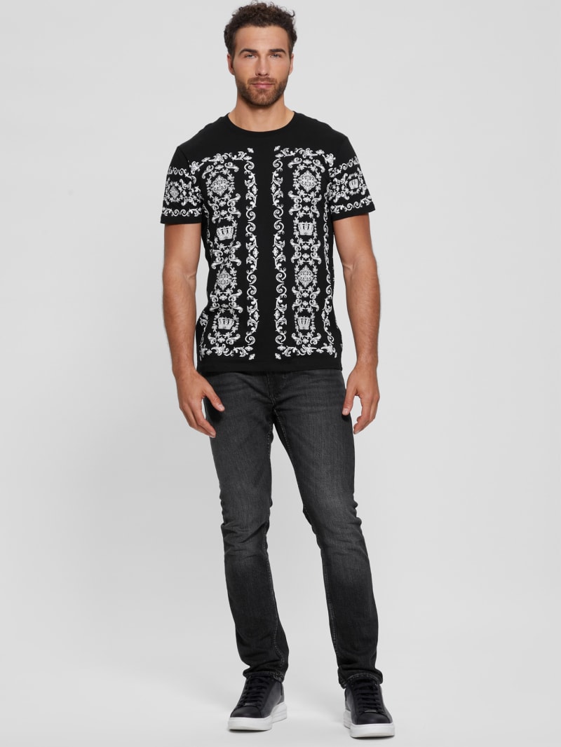 Guess Eco Crown Scroll Tee - Black Guess Eco Crown Scroll Tee - Black