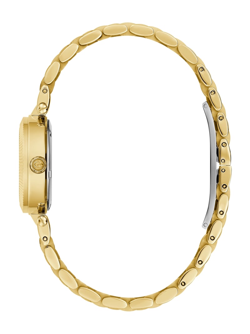 Guess Gc Tiger's Eye Gemstone Analog Watch - Gold Guess Gc Tiger's Eye Gemstone Analog Watch - Gold