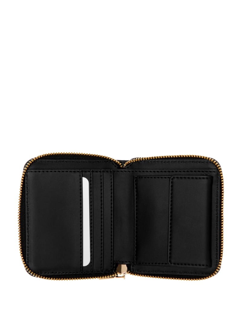Guess James Croc Small Zip-Around Wallet - Black Guess James Croc Small Zip-Around Wallet - Black