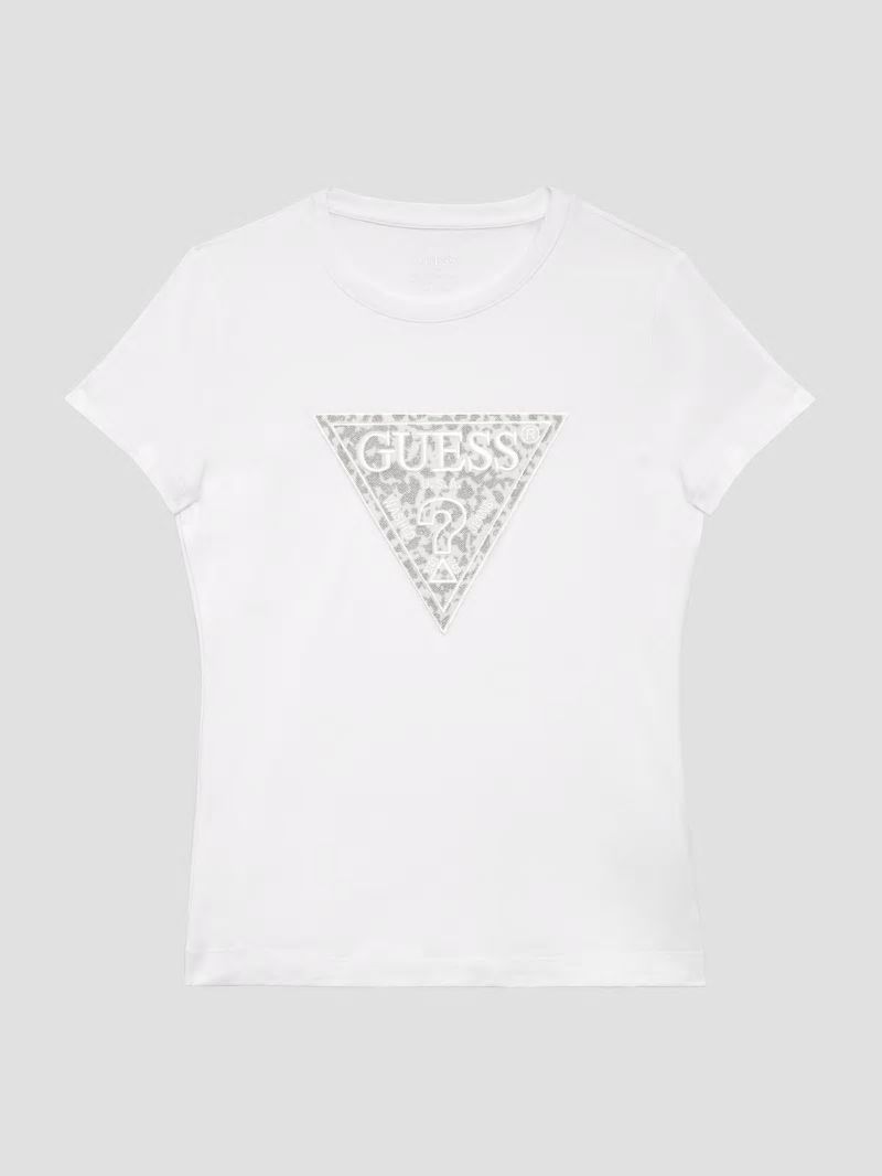 Guess Lidia Logo Tee - Pure White Guess Lidia Logo Tee - Pure White