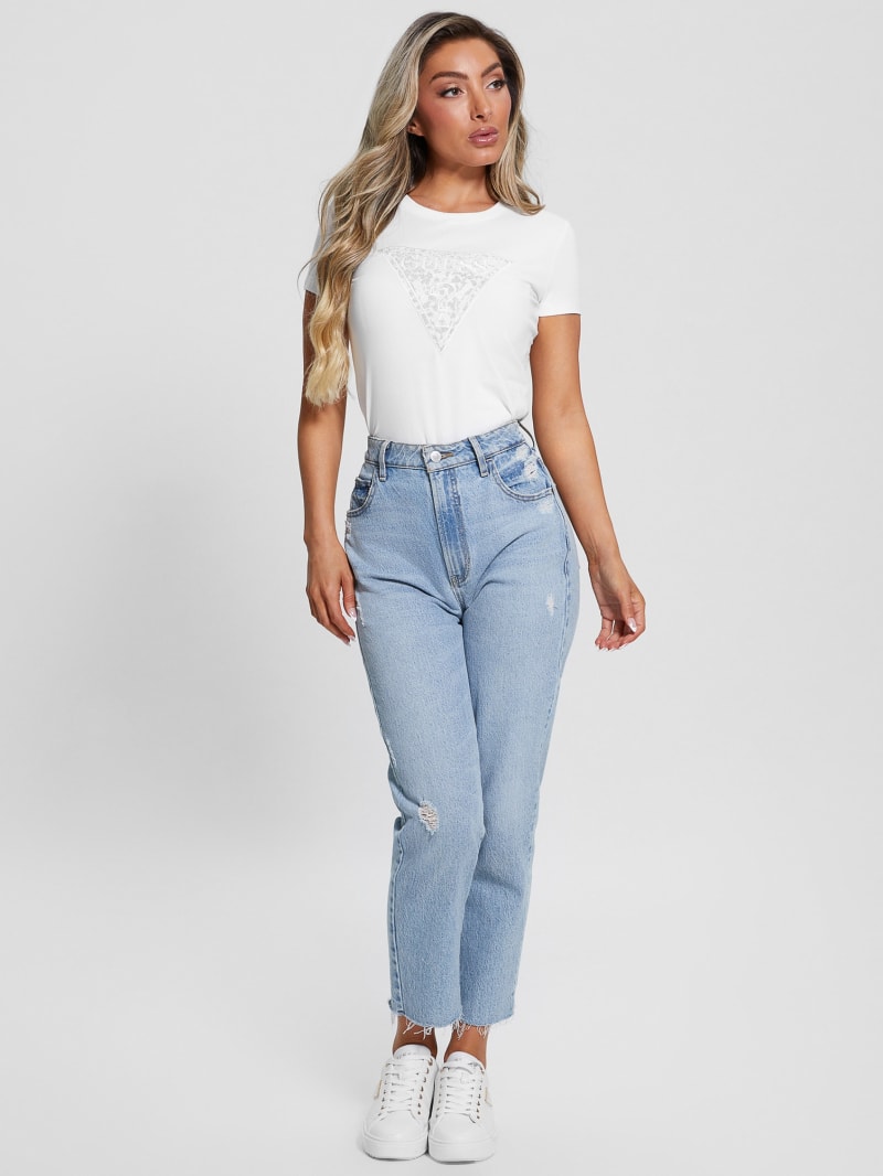 Guess Lidia Logo Tee - Pure White Guess Lidia Logo Tee - Pure White