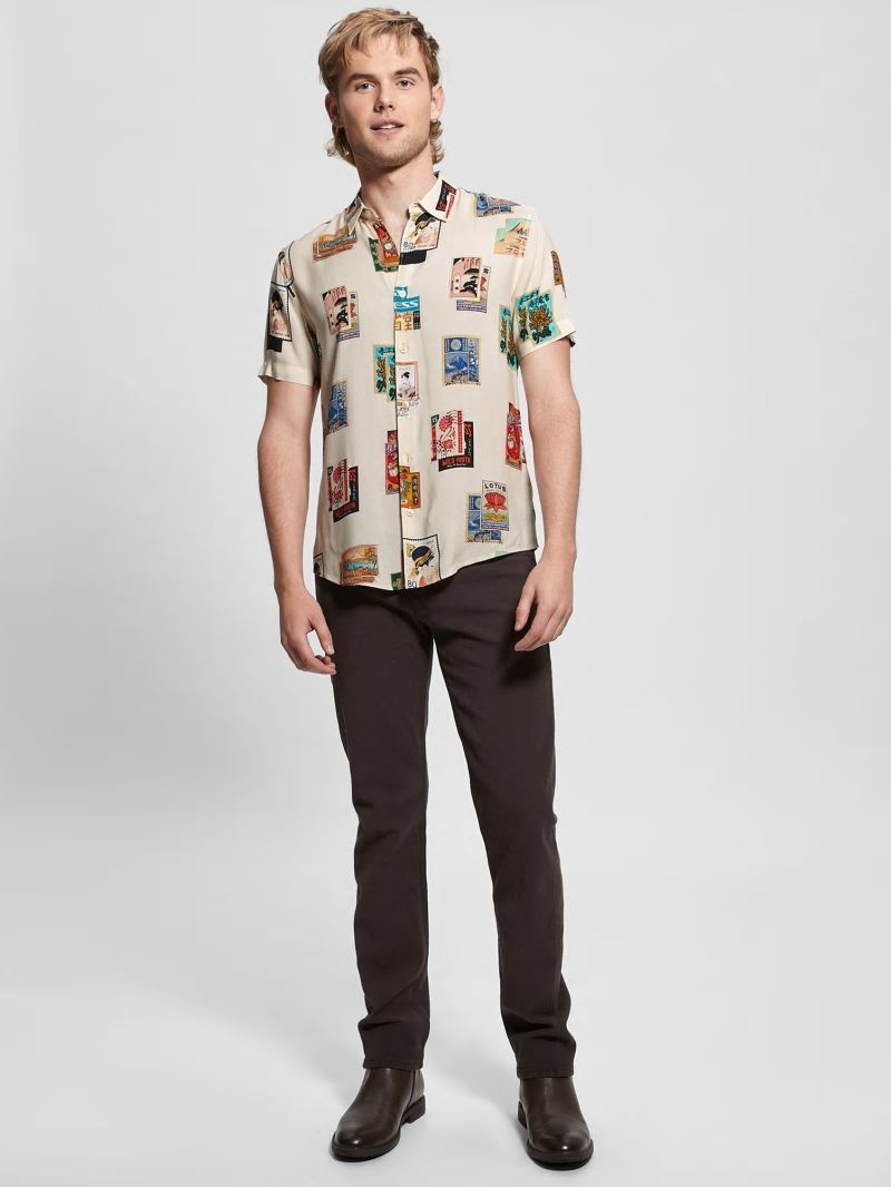 Guess Eco Post Card Shirt - Post Card Collage Guess Eco Post Card Shirt - Post Card Collage