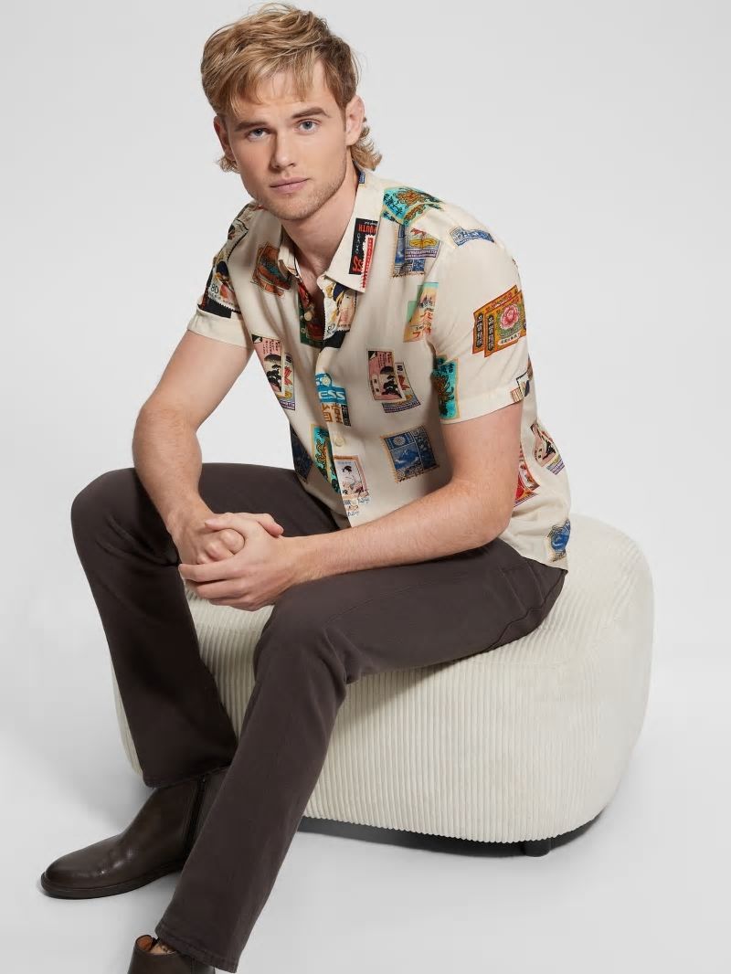 Guess Eco Post Card Shirt - Post Card Collage Guess Eco Post Card Shirt - Post Card Collage