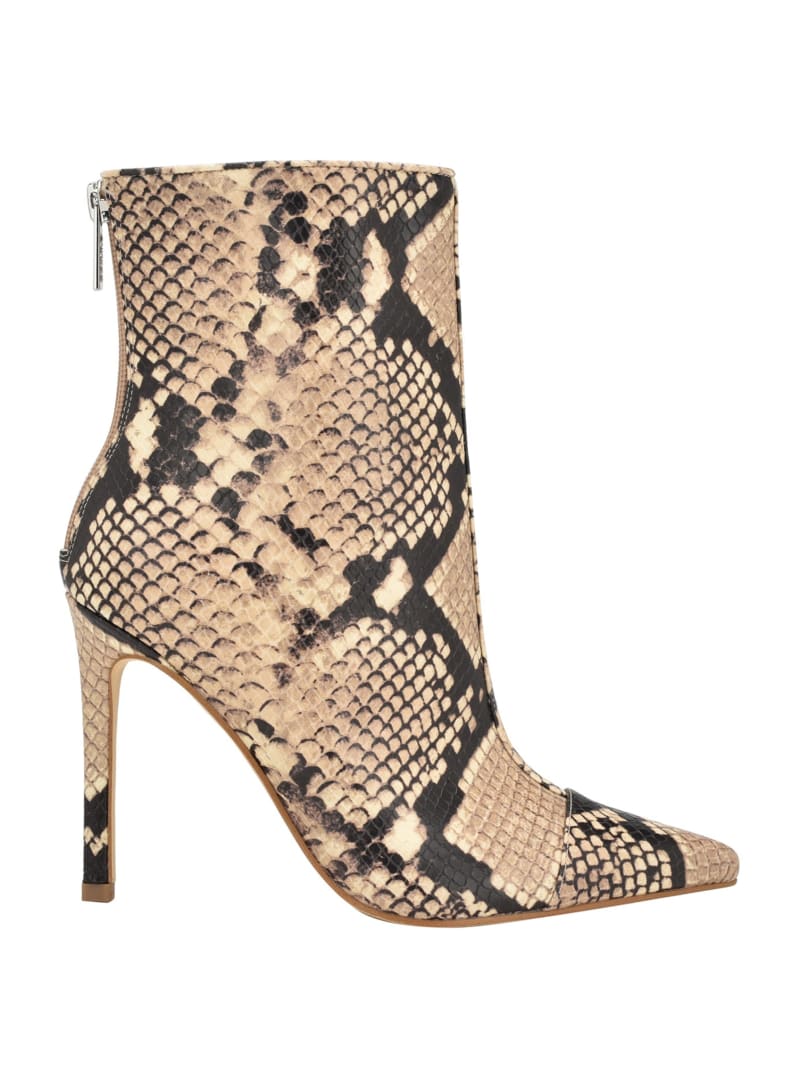 Guess Simone Zip-Up Heel Booties - Medium Natural 101 Guess Simone Zip-Up Heel Booties - Medium Natural 101