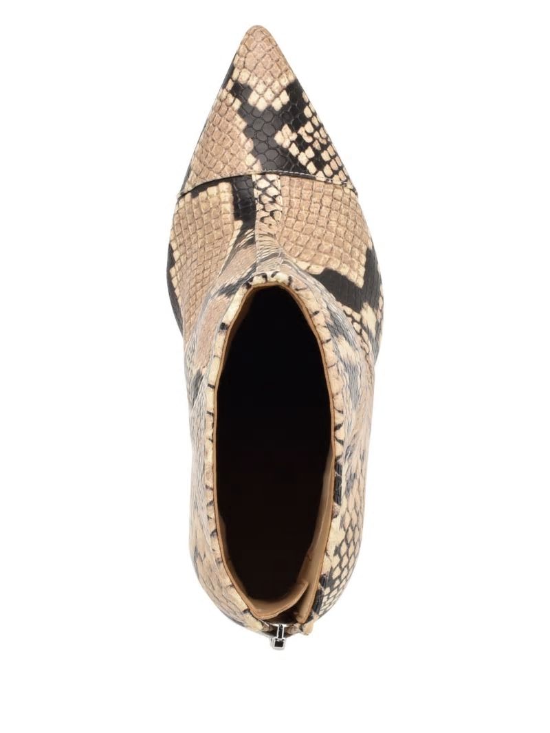 Guess Simone Zip-Up Heel Booties - Medium Natural 101 Guess Simone Zip-Up Heel Booties - Medium Natural 101