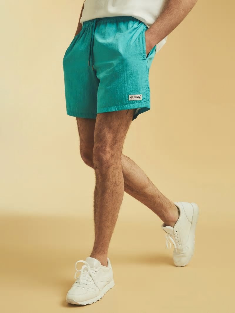 Guess GUESS Originals Kit Nylon Shorts - Paraiso Blue Guess GUESS Originals Kit Nylon Shorts - Paraiso Blue