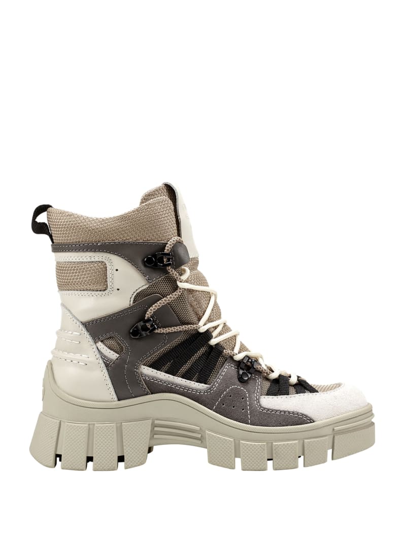 Guess Haler Hiker Boots - Medium Natural 101 Guess Haler Hiker Boots - Medium Natural 101
