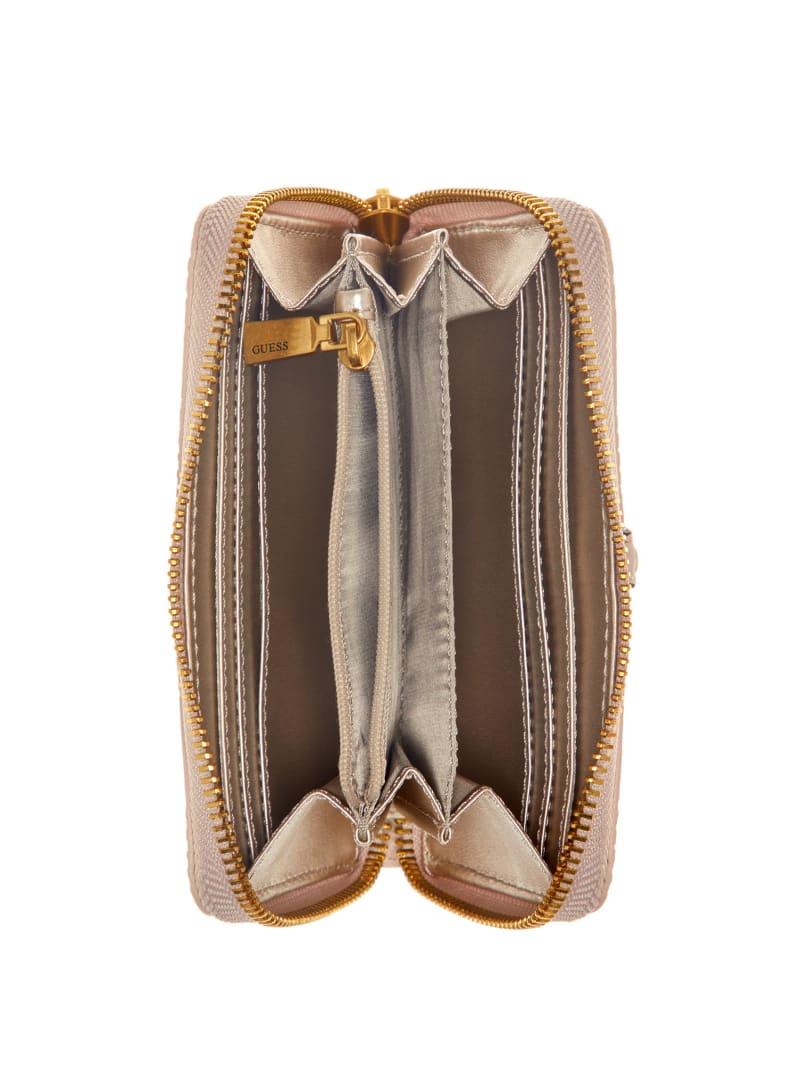 Guess Tia Medium Zip-Around Wallet - White Multi Guess Tia Medium Zip-Around Wallet - White Multi