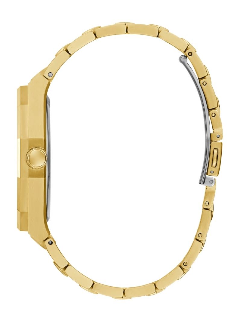 Guess Gold-Tone and Green Sunburst Analog Watch - Gold Guess Gold-Tone and Green Sunburst Analog Watch - Gold