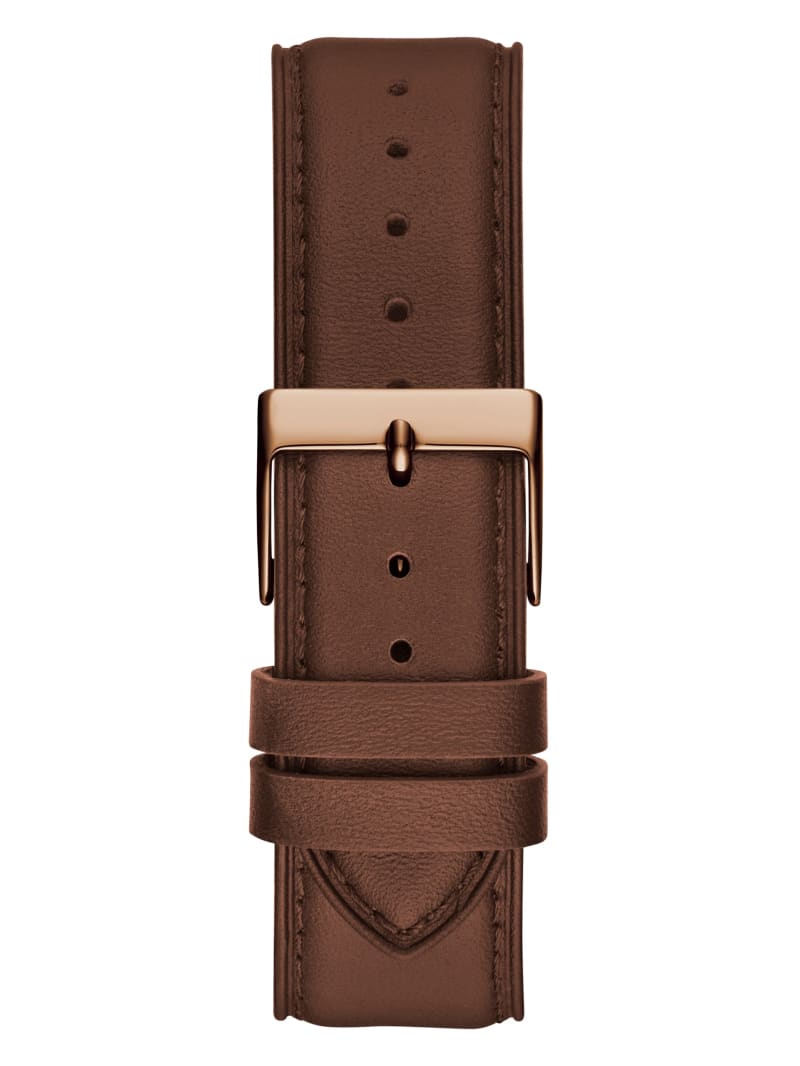 Guess Brown Leather Multifunction Watch - Brown Leather Guess Brown Leather Multifunction Watch - Brown Leather