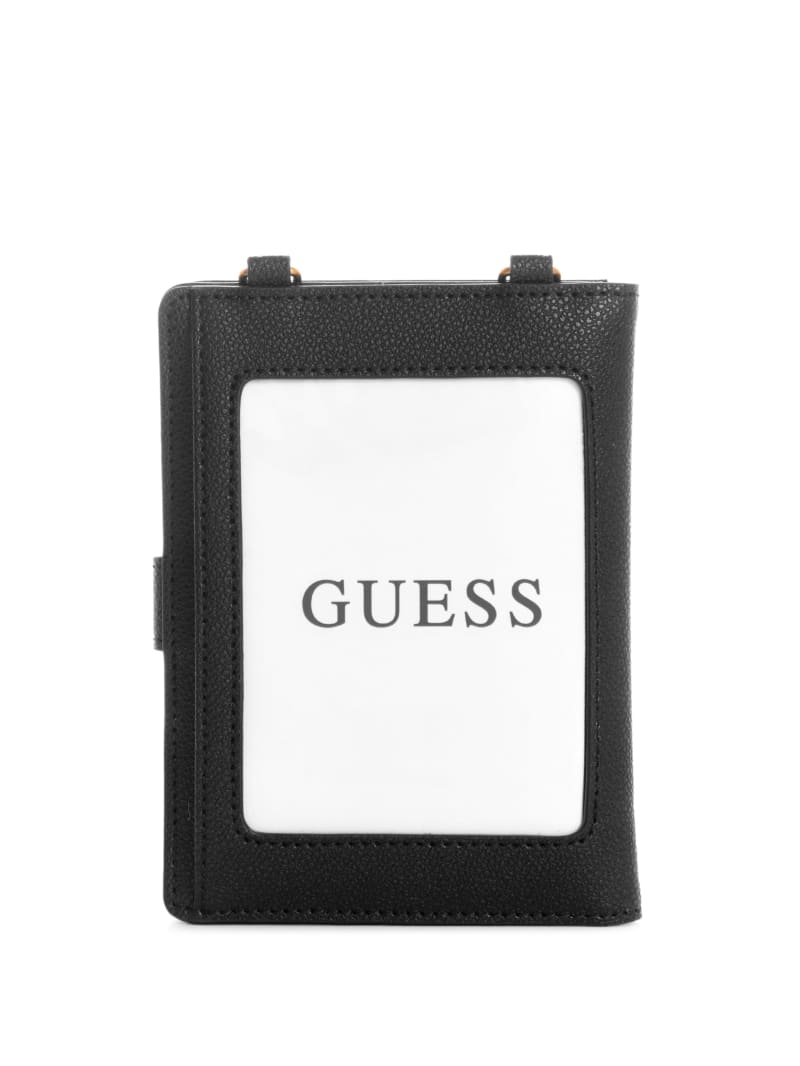 Guess Laurel Chain Passport Case - Black Floral Print Guess Laurel Chain Passport Case - Black Floral Print