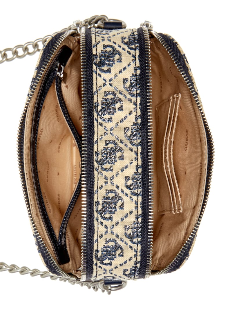 Guess Izzy Glitter Camera Bag - Navy Logo Guess Izzy Glitter Camera Bag - Navy Logo