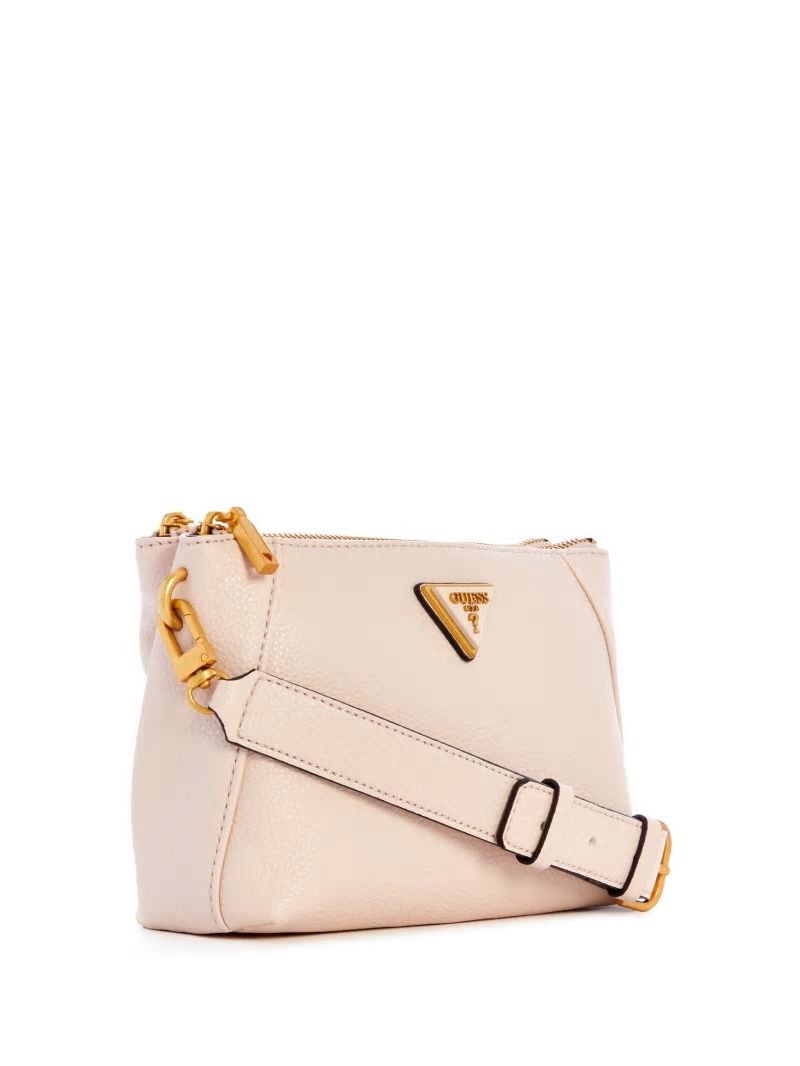 Guess Laryn Pebbled Dual-Zip Crossbody - Light Rose Guess Laryn Pebbled Dual-Zip Crossbody - Light Rose
