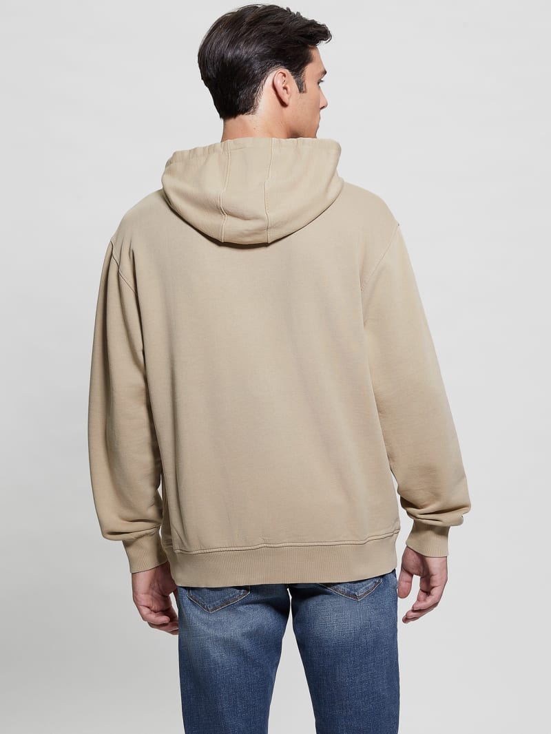Guess Finch Terry Logo Hoodie - Neutral Sand Multi Guess Finch Terry Logo Hoodie - Neutral Sand Multi