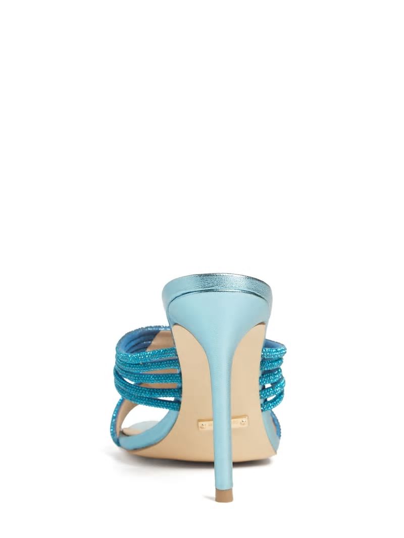 Guess Rhinestone Strappy Heel - Mid Blue Guess Rhinestone Strappy Heel - Mid Blue