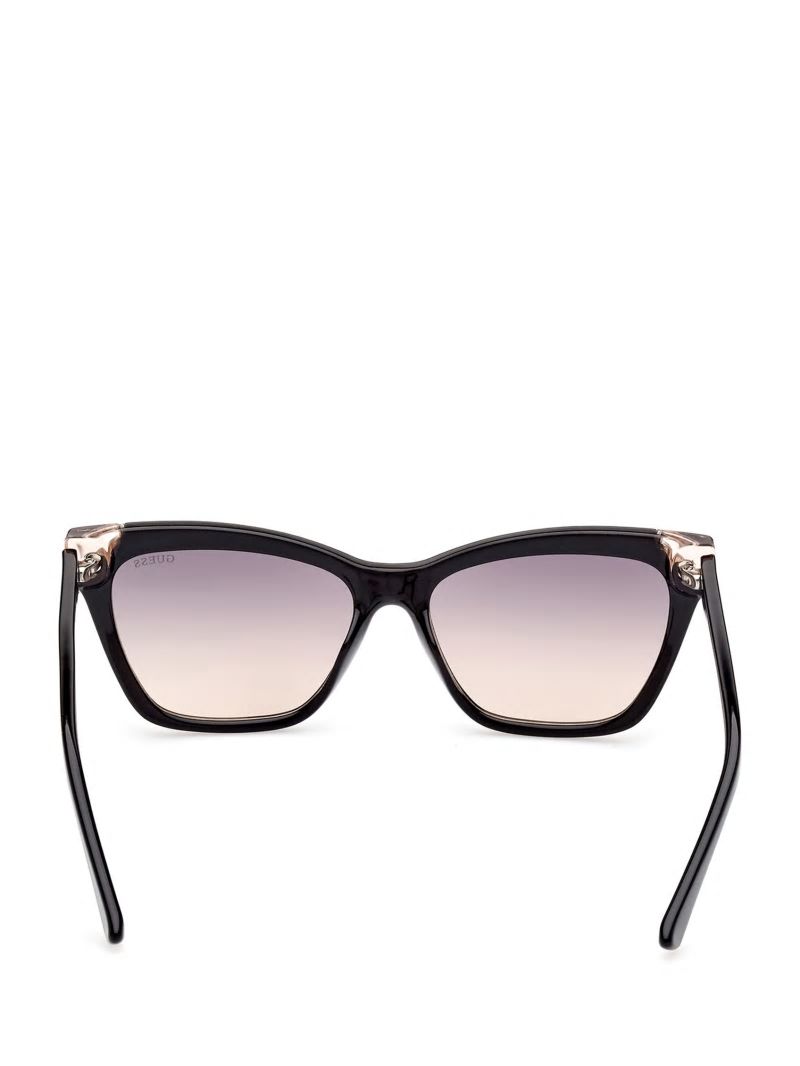 Guess Tortoise Plastic Square Sunglasses - Silver Guess Tortoise Plastic Square Sunglasses - Silver