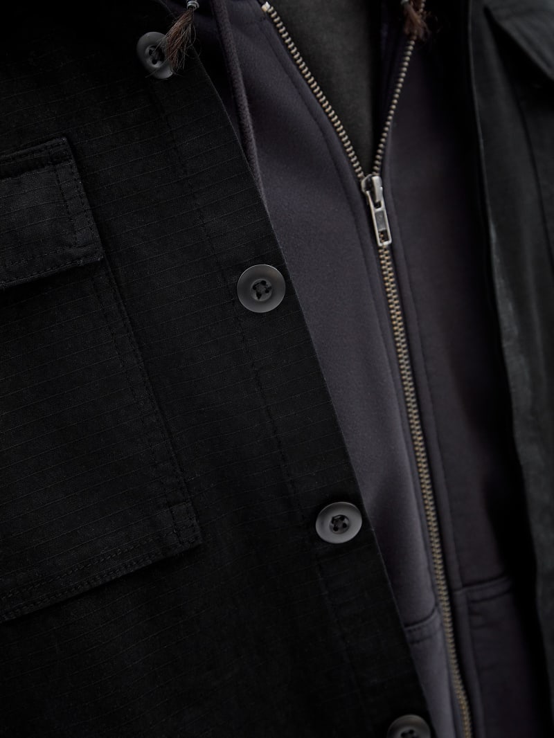 Guess GUESS Originals Ripstop Overshirt - Jet Black Multi Guess GUESS Originals Ripstop Overshirt - Jet Black Multi