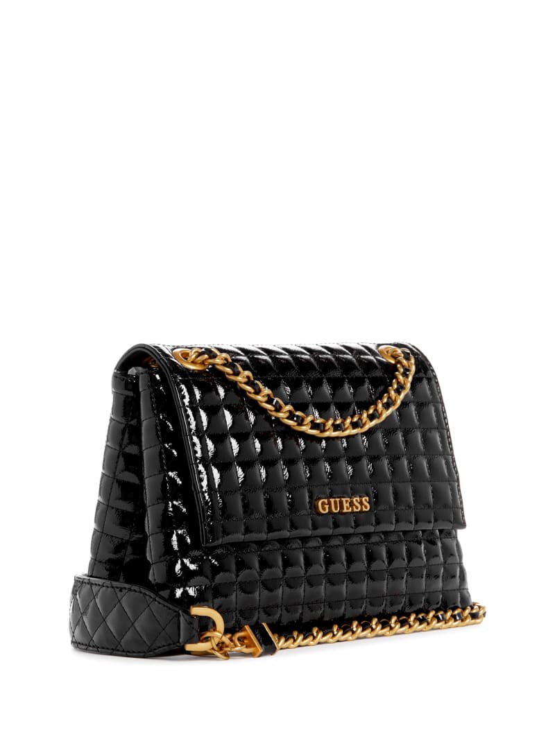 Guess Tia Convertible Crossbody - Black Floral Print Guess Tia Convertible Crossbody - Black Floral Print