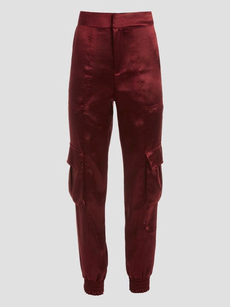 Guess Eco Soundwave Satin Cargo Pants - Mystic Wine Guess Eco Soundwave Satin Cargo Pants - Mystic Wine