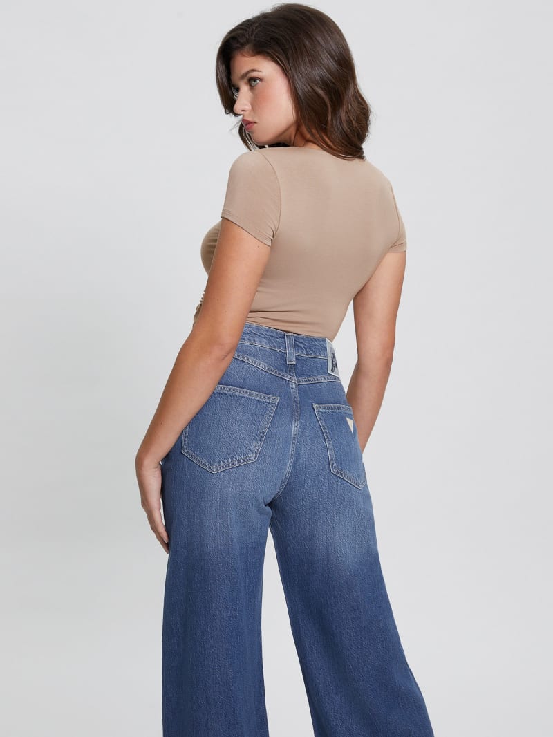 Guess Eco Rayla Ruched Top - Silk Taupe Guess Eco Rayla Ruched Top - Silk Taupe
