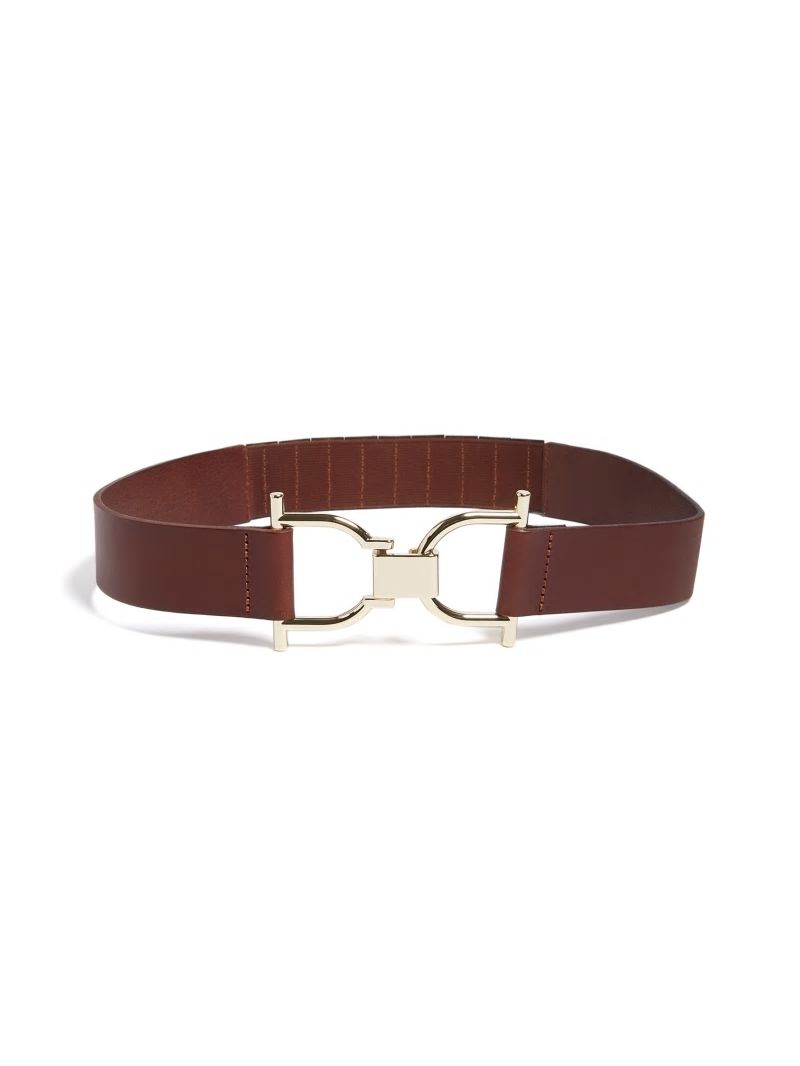 Guess Interlocked Leather Waist Belt - Nude Guess Interlocked Leather Waist Belt - Nude