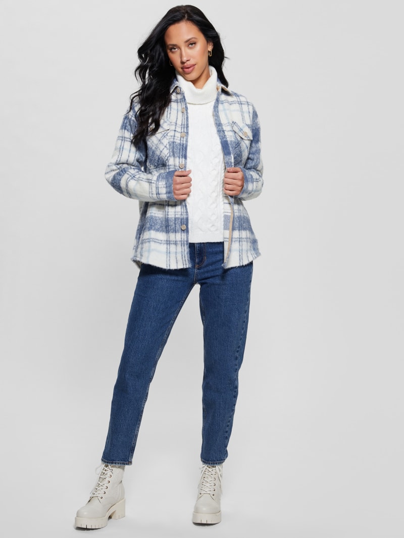 Guess Sierra Plaid Overshirt - Mojave Stone Multi Guess Sierra Plaid Overshirt - Mojave Stone Multi
