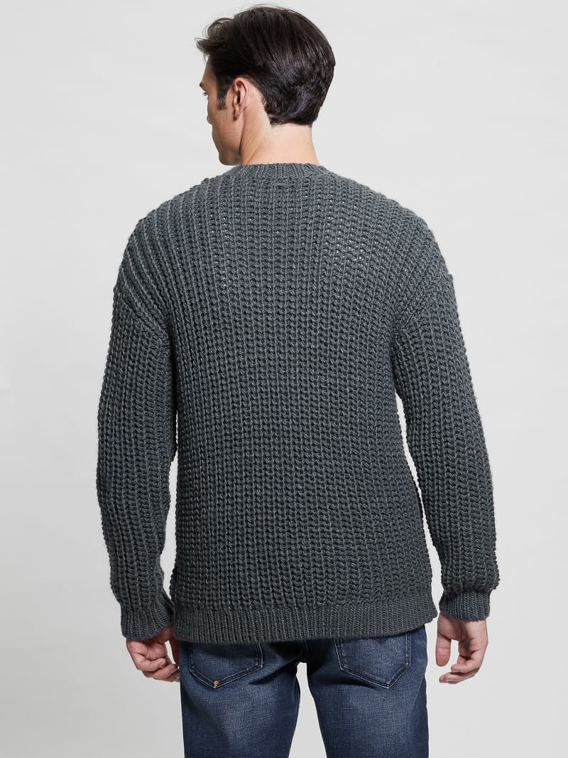 Guess Eco Wool-Blend Grayson Sweater - Coldwater Blue Multi Guess Eco Wool-Blend Grayson Sweater - Coldwater Blue Multi