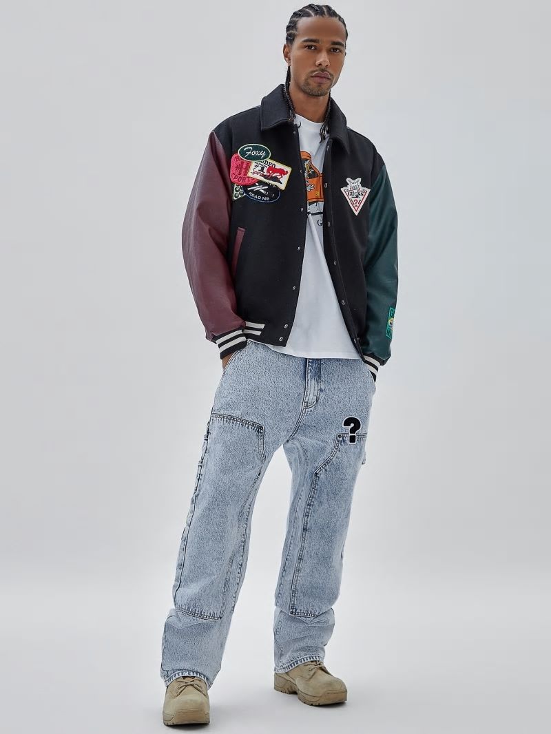 Guess GUESS Originals x Market Letterman Jacket - Jet Black Multi Guess GUESS Originals x Market Letterman Jacket - Jet Black Multi