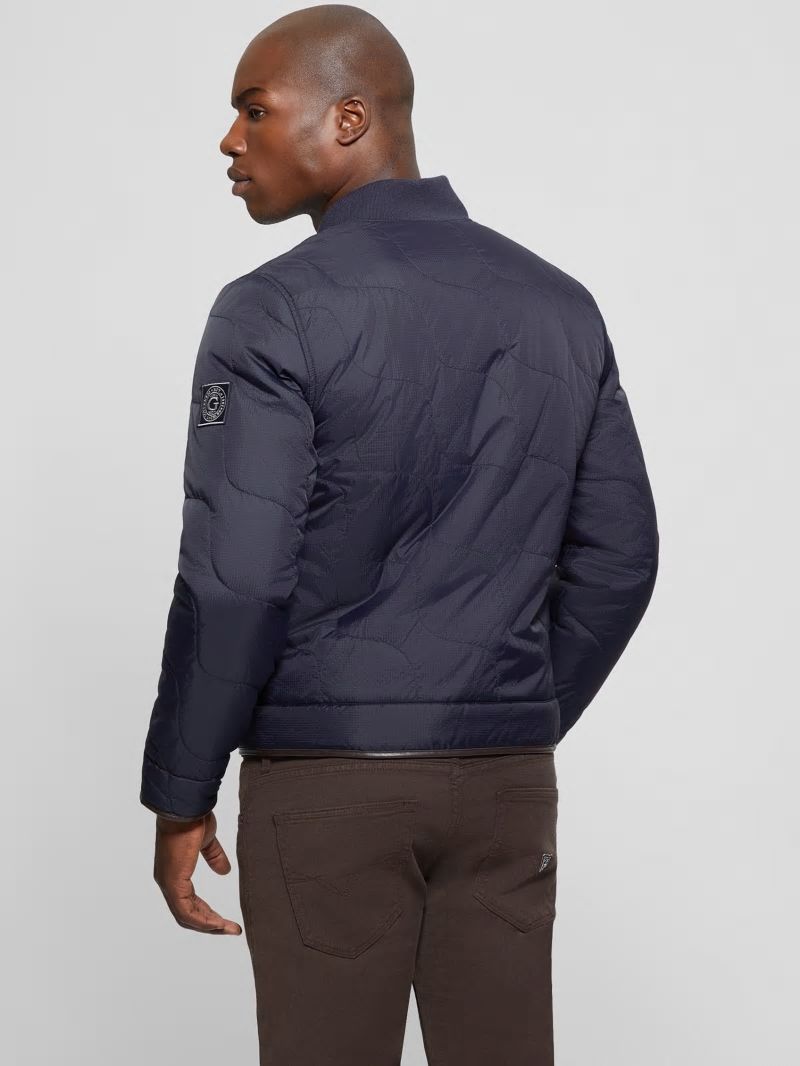 Guess Alameda Ripstop Quilted Jacket - Bleu éLéGant Guess Alameda Ripstop Quilted Jacket - Bleu éLéGant