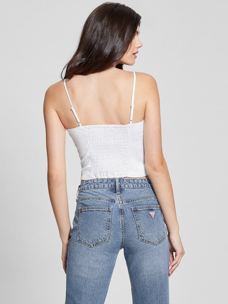 Guess Eco Maia Corset Top - Pure White Guess Eco Maia Corset Top - Pure White