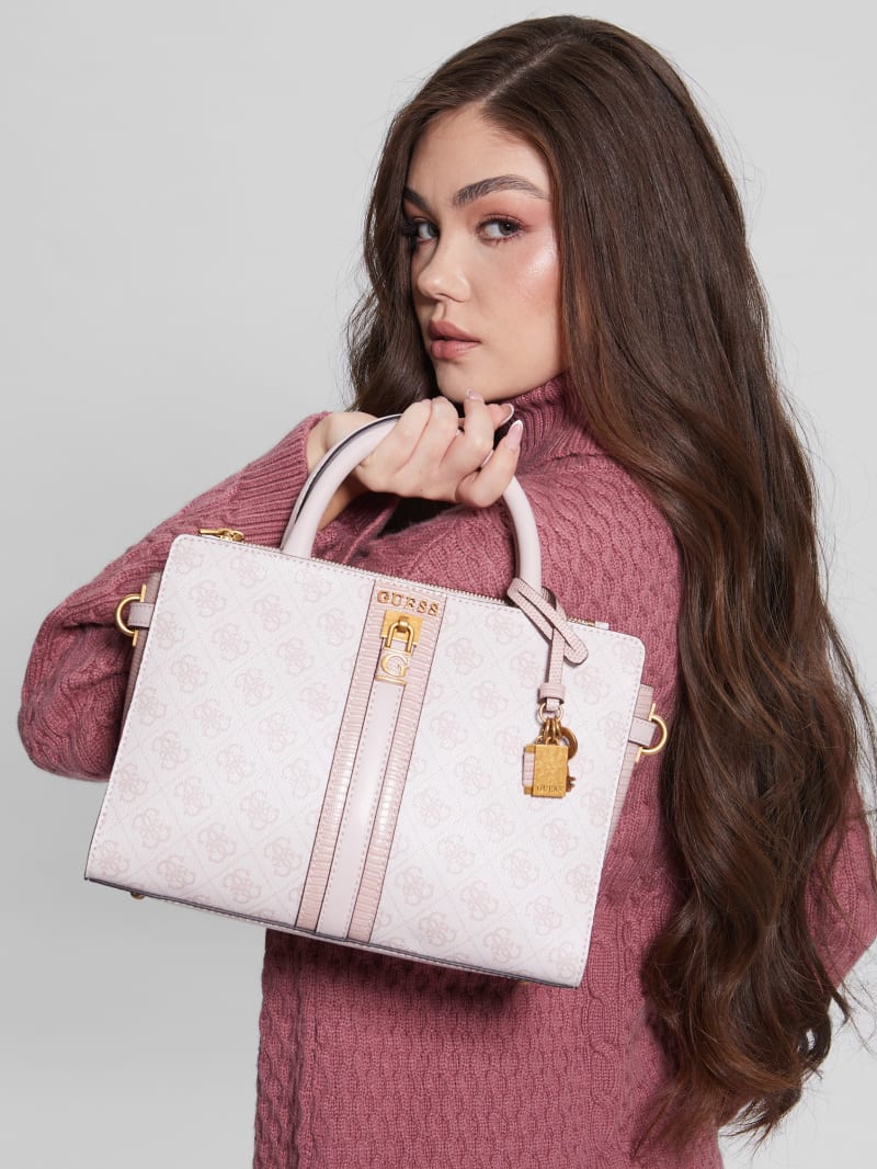 Guess Ginevra Logo Elite Society Satchel - Blush Logo Guess Ginevra Logo Elite Society Satchel - Blush Logo