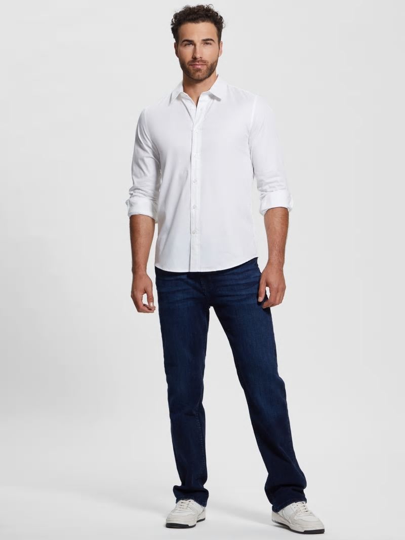Guess Luxe Stretch Shirt - Pure White Guess Luxe Stretch Shirt - Pure White