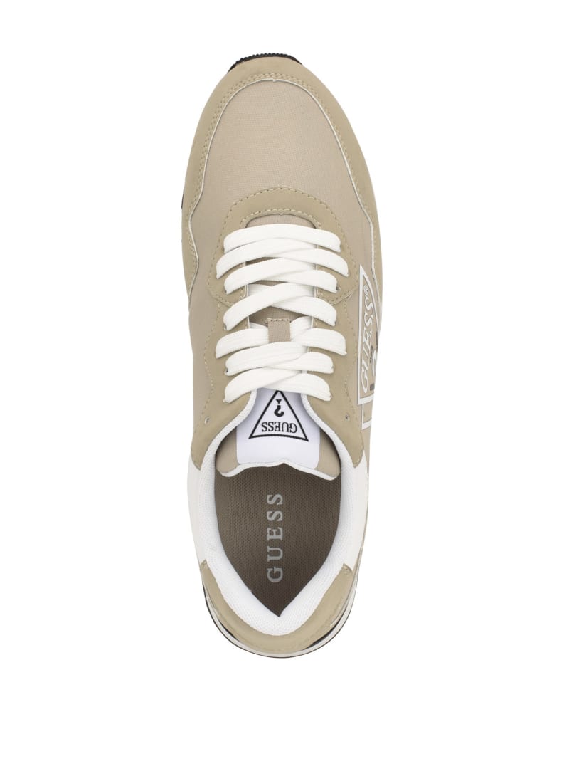 Guess Adder Triangle Logo Sneakers - Taupe Guess Adder Triangle Logo Sneakers - Taupe