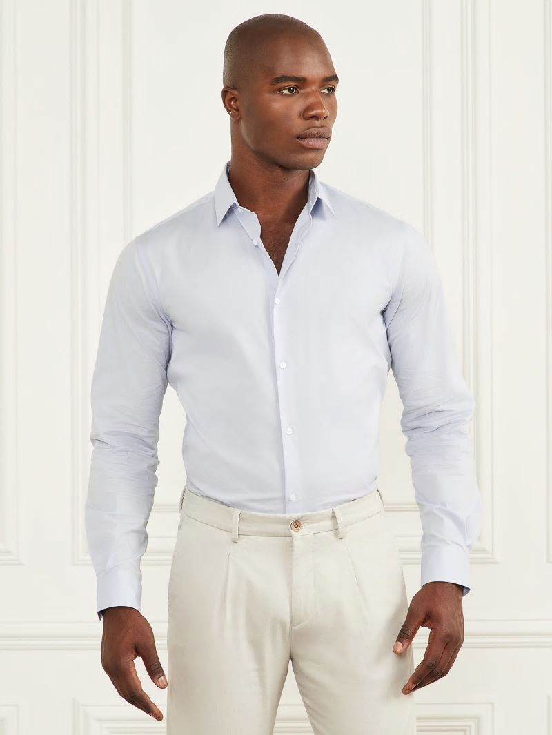 Guess Eco Benny New Collar Paul Shirt - Airway Blue Guess Eco Benny New Collar Paul Shirt - Airway Blue