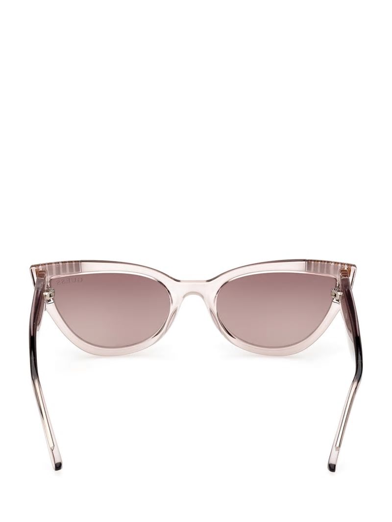 Guess Plastic Cat-Eye Stone Sunglasses - Nude Guess Plastic Cat-Eye Stone Sunglasses - Nude