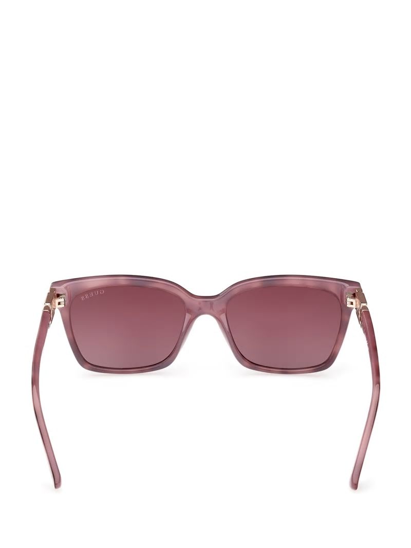 Guess Square Plastic Sunglasses - Purple Guess Square Plastic Sunglasses - Purple