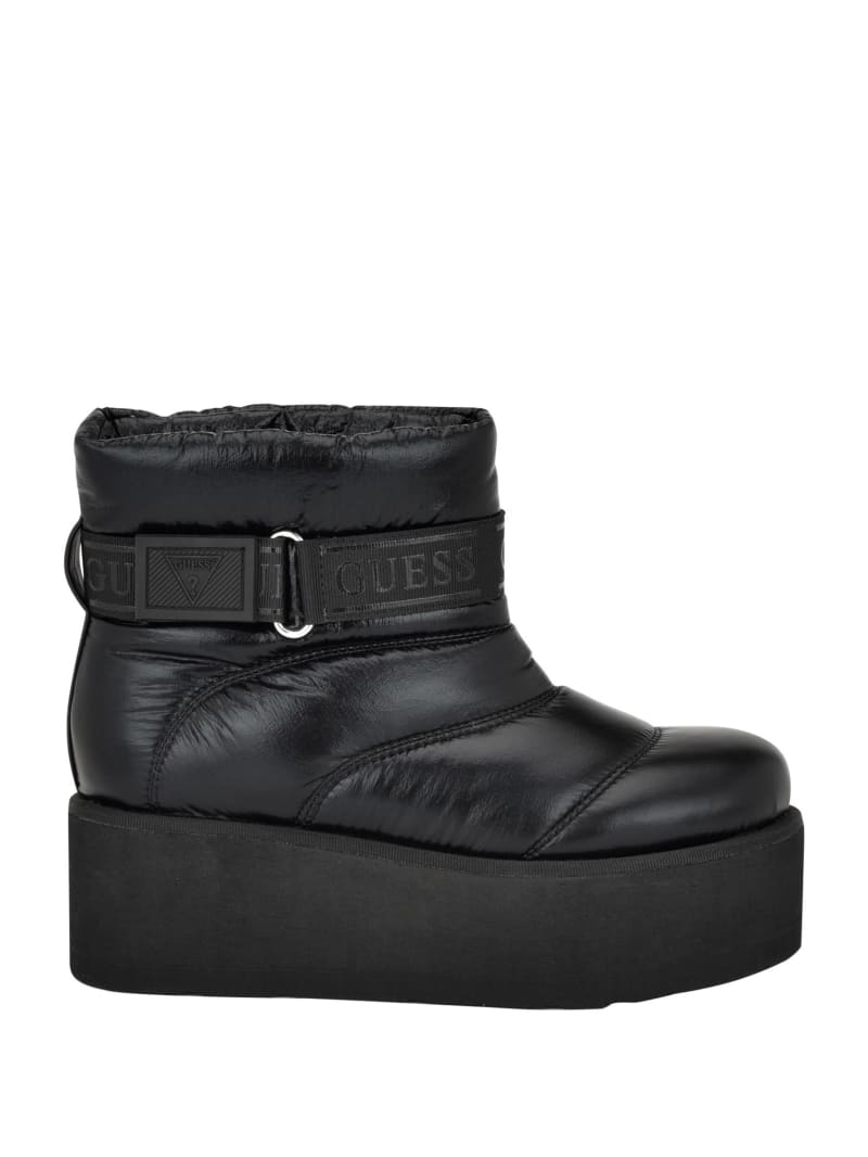 Guess Jilona Metallic Platform Fur Booties - Black 001 Guess Jilona Metallic Platform Fur Booties - Black 001