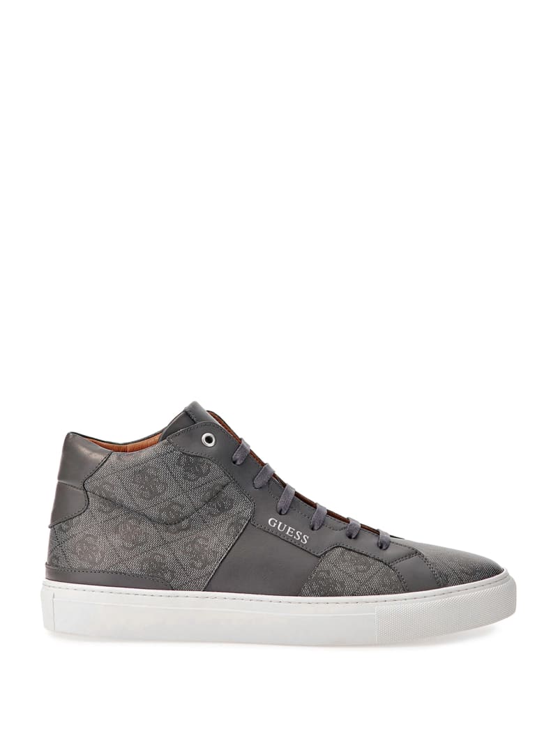 Guess Ravenna Logo Mid-Top Sneakers - Gray Guess Ravenna Logo Mid-Top Sneakers - Gray
