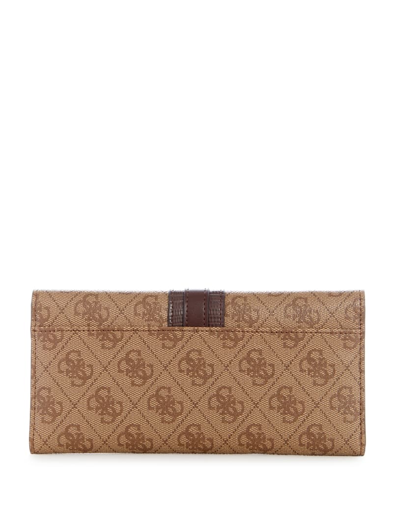 Guess Ginevra Logo Clutch Wallet - Latte Logo Guess Ginevra Logo Clutch Wallet - Latte Logo