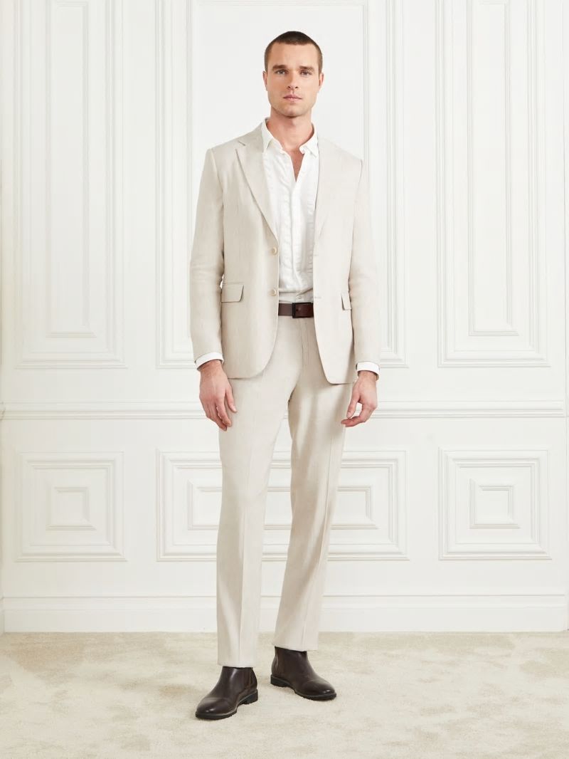 Guess Eco George Notched Blazer - Stonesand Yd Guess Eco George Notched Blazer - Stonesand Yd